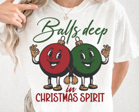 Balls Deep In Christmas Spirit SVG PNG File Product Image 4