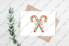 Glitter Christmas Candy Cane PNG Product Image 3