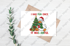 Vintage Funny Christmas Goose PNG, Santa Product Image 3