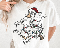 Festive Goose On The Loose SVG PNG File Product Image 4
