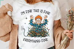 Christmas Anxiety I&#039;m Fine Light Png Product Image 3