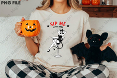 Halloween Pin-up Girl Cocktail PNG Product Image 3