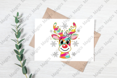 Glitter Reindeer Face with Bow Product Image 3