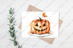 Watercolor Halloween Cake Clipart Design Product Image 3