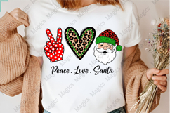 Christmas Peace Santa Sublimation Png Product Image 3