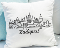 Budapest Minimalism Line Drawing Product Image 2