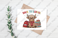 Highland Cow Back to School PNG Product Image 3