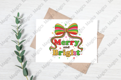 Merry and Bright Glitter Bow PNG Product Image 3