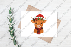 Christmas Highland Cow Holiday PNG Product Image 3