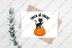 Halloween Black Cat Pumpkin PNG Product Image 3
