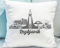 Reykjavik Minimalism Line Drawing Product Image 2