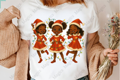 3 Little Black Girls Christmas Png Product Image 3