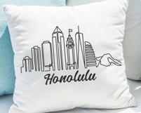 Honolulu Minimalism Line Drawing Product Image 2