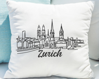 Zurich Minimalism Line Drawing Product Image 2
