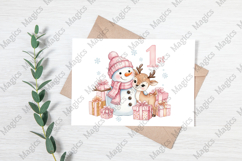 Pink Snowman Baby First Christmas PNG Product Image 3