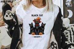 Vintage Halloween Cats PNG Sublimation Product Image 3