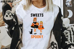 Vintage Halloween Girls PNG Sublimation Product Image 3