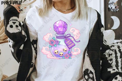 Pink Halloween Poison PNG Sublimation Product Image 3