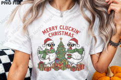 Merry Cluckin Christmas Chicken PNG Product Image 3