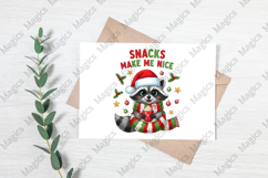 Christmas Raccoon Snacks Quote PNG Product Image 3