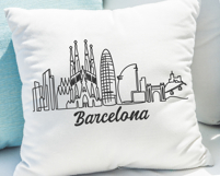 Barcelona Minimalism Line Drawing Product Image 2