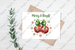 Retro Christmas Ornaments Bow PNG Product Image 3