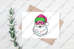 Pink Glitter Santa PNG Product Image 3