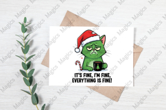 Grumpy Christmas Cat PNG Product Image 3