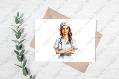 Vintage Halloween Nurse Clipart Design Product Image 3