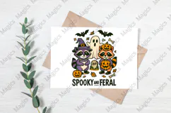 Spooky and Feral Raccoon Halloween Png Product Image 3