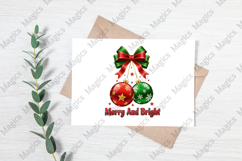 Retro Christmas Ornaments Bow PNG Product Image 3