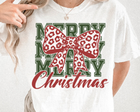 Merry Christmas Animal Print Ribbon SVG PNG File Product Image 4