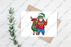 Christmas Santa Reindeer Png, Clipart Product Image 3