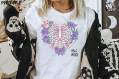 Pink Halloween Dead Inside Sublimation Product Image 3