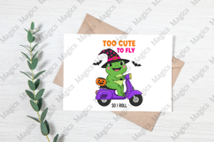 Halloween Funny Frog Scooter PNG Product Image 3