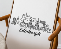 Edinburgh Minimalism Line Drawing Product Image 3