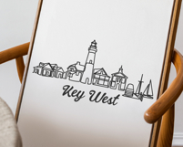 Key West Minimalism Line Drawing Product Image 3