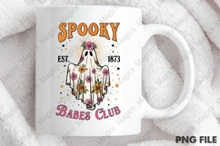 Retro Halloween Ghost PNG Sublimation Product Image 4