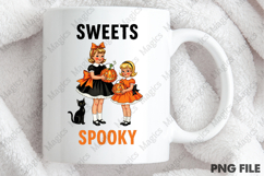 Vintage Halloween Girls PNG Sublimation Product Image 4