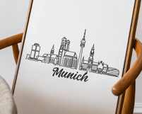 Munich Minimalism Line Drawing Product Image 3