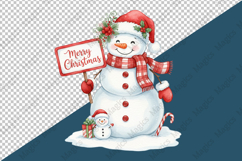 Merry Christmas Snowman Png Product Image 3
