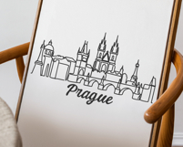 Prague Minimalism Line Drawing Product Image 3