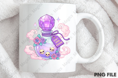 Pink Halloween Poison PNG Sublimation Product Image 4