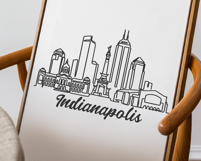 Indianapolis Minimalism Line Drawing Product Image 3