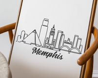 Memphis Minimalism Line Drawing Product Image 3