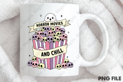 Pink Halloween Popcorn PNG Sublimation Product Image 4
