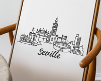 Seville Minimalism Line Drawing Product Image 3