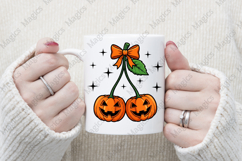 Pumpkin Cherries Halloween Bow Fall PNG Product Image 4