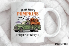 Vintage Halloween Farm Truck PNG Product Image 4