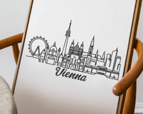 Vienna Minimalism Line Drawing Product Image 3